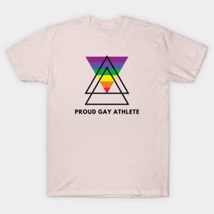 Proud Gay Athlete (Black text) T-Shirt